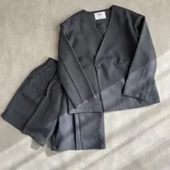 ZARA フォーマル キッズ ノーカラージャケット ショートパンツ セットアップ