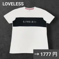 美品 LOVELESS ラブレス スタッズ ロゴ T シャツ L 白 黒