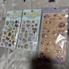 ぷっくりシール　ちゅるんと立体シール　うさぎ　くだもの　りんご3枚 セット