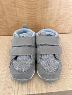 グレー ベビーシューズ ベルクロ