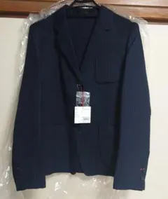 【新品・一部店舗】ユニクロ　イネス　ダブルフェイスジャケット　ストライプ　L