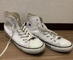 コンバース オールスター レザー ハイカット ホワイト サイズ27.5