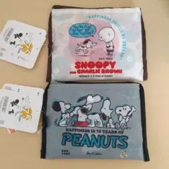 スヌーピー 75周年 エコバッグ2点セット サイズ約41×53㎝ しまむら