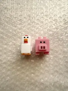 マインクラフト フィギュア ニワトリ ブタ 2体セット