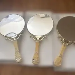 装飾的な花柄の卓上ミラー3点セット