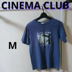 美品 CINEMA CLUB ネイビー グラフィックTシャツ メンズ Mサイズ