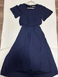 Alphabet's alphabet ネイビードレス　結婚式　二次会　パーティ 即納ドレス あす楽 elnan Aラインドレス ネイビー XS S M L XL