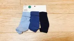 ☆キッズ靴下 3足セット ライトブルー/ダークブルー/ネイビー
