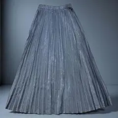 JEANASIS シャイニー プリーツスカート/ウエストゴム/フリーサイズ