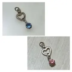 ミニハート×ストーン　軟骨ピアス
