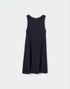 sサイズ　UNIQLO ブラッシュドジャージージャンパースカート　ネイビー