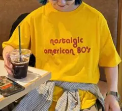 CIAOPANIC TYPY Tシャツ イエロー　レトロ　文字ロゴのサムネイル