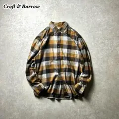 Croft&Barrowフランネルシャツ ブラウン×グレーチェックストアブランド
