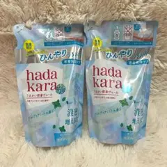 hadakara 泡ボディソープ クールアクアミント 詰替 2個