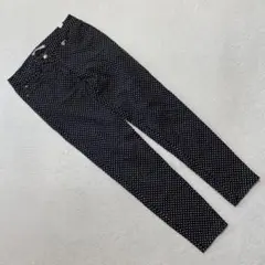 PENNYBLACK スキニーパンツ ドット柄 ハイウエスト ブラック オシャレ