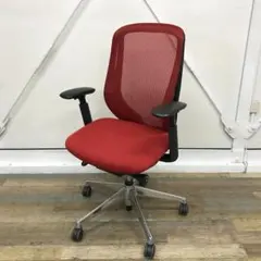背スレあり　2019年製　オカムラ　シルフィー　ハイバック　可動肘　レッド