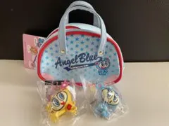 エンジェルブルー3DラバーマスコットBC ２個セット　エナメルボストン風ポーチ