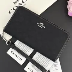 【新品】COACH コーチ★長財布 ブラック ストラップのサムネイル
