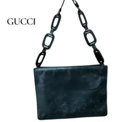GUCCI 黒 ショルダーバッグ チェーンストラップ