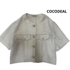 未使用級✨COCODEAL ココディール ツイード半袖ジャケット 即完売　Mのサムネイル