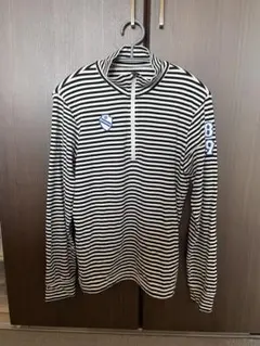 【美品】PEARLY GATES ストライプハーフジップシャツ サイズ3