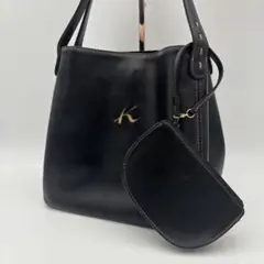 kitamura キタムラ トートバッグ ポーチ付き ブラック