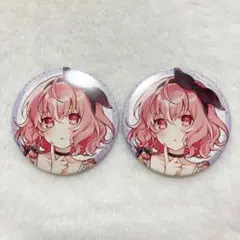 nqrse なるせ 黒リボン カチューシャ 缶バッジ×2