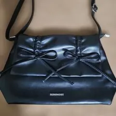 FASHION BAGS ショルダーバッグ ブラック リボン