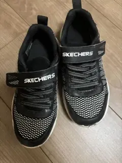SKECHERS スニーカー ブラック/ホワイト　19センチ