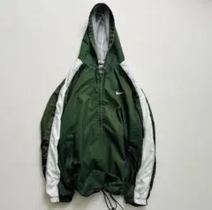ナイキ 90s 白タグ アノラックパーカー ナイロンジャケット L 緑 フェード