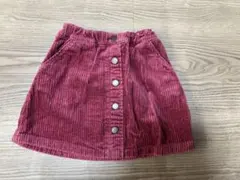 赤 コーデュロイ スカート 110サイズ