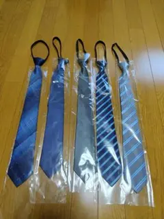 【新品未使用】青系ネクタイ5本セット