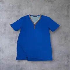 00s archive y2k 牛革 レザー ヘンリーネック Tシャツ