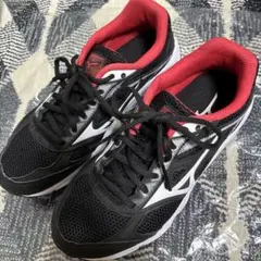 美品　Mizuno キッズスニーカー 24.0 ブラック/レッド