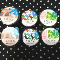 新品未開封　SODA 透明マスキングテープ　まとめ売り HITOTOKIのサムネイル