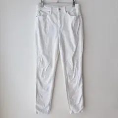 OAT パンツ コーデュロイパンツ スキニー ハイライズ ホワイト 白 28 M