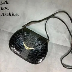 00s archive crocodile y2k shoulder bag