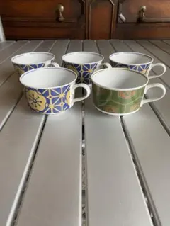 ノリタケ　ティーカップ　5客　和風
