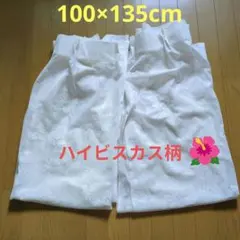 レースカーテン　ハイビスカス柄　100×135