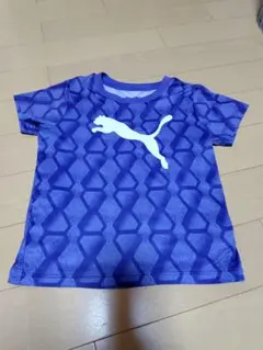 PUMA 幾何学模様 紫 Tシャツ