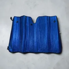 車用フロントサンシェード ブルー シルバー