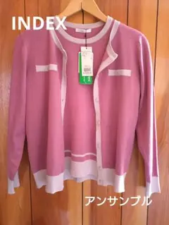 Index✱新品タグあり　クルーネックバイカラーアンサンブルセット