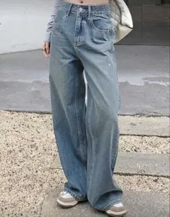 ワイドレッグジーンズ スパンコール