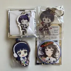 ラブライブ!虹ヶ咲学園 朝香果林 グッズ 缶バッジ ラバーフィギュア