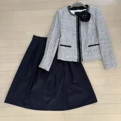 UNTITLED ツイード スーツ サイズ3(Lサイズ)/コサージュつき