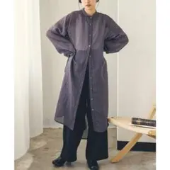新品　hunch ハンチ　シアーストライプシャツワンピース