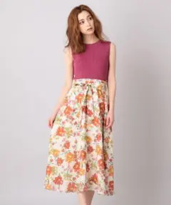 Rose Tiara☆スカーフプリントロングワンピース46 - メルカリ