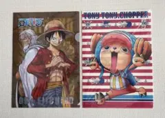 ONEPIECE クリアファイル ルフィ&レイリー,チョッパー 2枚セット