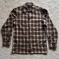 茶色系　ネルシャツ　Mサイズ　バイカーアメカジ　ペンドルトン好きの方にも