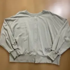 ピンクラテ　淡いブルーグレー カーディガン 165